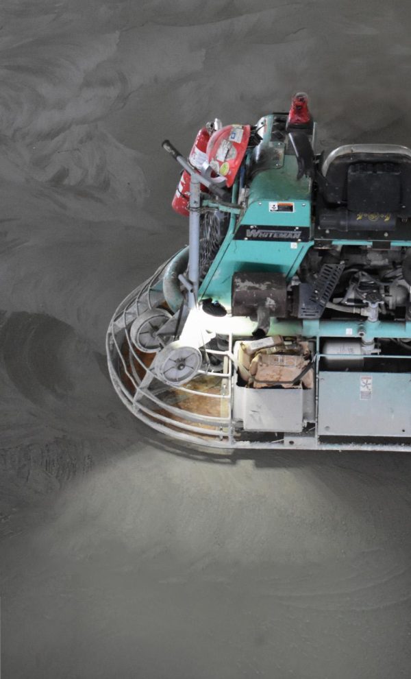 Ride on machine on concrete floor